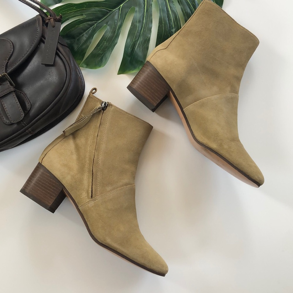 Banana Republic Suede Ankle Heeled Boots 10